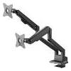 Goobay Supporto per monitor Goobay doppio con molla a gas per 2 monitor da 17-32 43-81cm Nero [70814]