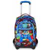 SJ GANG STYLE JAM GANG Trolley Scuola Jack 3 Ruote, Multicolore, 3 in 1, Zaino Triplo Uso con Carrello Sganciabile, 33 L, Zaino Scuola Elementare, Zaino Bambino