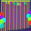 APUXXJUPA Set di 2 tende fluorescenti colorate con paillettes fluorescenti al neon per brillare al buio, accessori per feste per cabina fotografica, sfondo