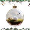 Generic Ornamenti con palline per albero di Natale - Set di decorazioni per mini palline sportive da 8 cm, tema tennis, baseball, golf, calcio | Decorazione festosa da appendere in ABS per la casa di famiglia