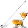 Nikou Cucchiaio da cocktail in acciaio inox, con manico lungo, cucchiaio da bar, cucchiaio da cocktail per mescolare bevande, per martini, caffè, bar, cocktail shaker