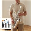 Sax Contralto in Mib Completo Sassofono con Custodia Rigida Portatile per Studio