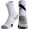 AWOCAN Calzini da basket, imbottiti, a compressione lunga, per uomini e donne, per sport all'aria aperta, escursionismo, allenamento, calze lunghe