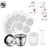 i Cafilas Capsula Riutilizzabile per Caffè Icafilar per Nespresso, Filtro per Espresso in Acciaio Inox, Coperchio in Alluminio, Pressino per Dosaggio
