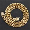 ESKEEM Drop Shipping Hip Hop Tre volte gioielli in acciaio inossidabile placcato Bling Iced Miami Collana a catena a maglia cubana per uomo