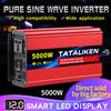 TATALIKEN Inverter DC12V/24V a AC 220V Tensione 50/60HZ Trasformatore solare di potenza Convertitore di onde sinusoidali pure con display a LED Presa universale