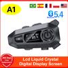 XINOWY 2024 nuovo casco moto auricolare Bluetooth A1 Display digitale LCD funzione FM livello impermeabile IPX6