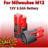 BATTOOL 12V Per Milwaukee Batteria 3500mAh Per Milwaukee M12 XC 48-11-2410 48-11-2420 48-11-2411 48-11-2412 M12B2 Batteria per utensili a batteria