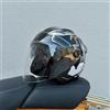 BLD Casco Moto Aperto alla Moda Vintage 3/4 Jet con Occhiali da Sole Doppia Lente Sicurezza Moto Cafe Racer Capacete
