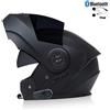 BLD Casco moto Bluetooth freddo Casco ribaltabile modulare con doppia visiera per uomini e donne adulti Casco integrale omologato DOT Moto