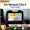 NONE Autoradio Ainavi per Renault Clio 4 2012 - 2018 Wireless Carplay Android Auto Lettore multimediale Stereo 2Din 4G Wifi DSP