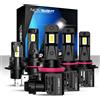 NOVSIGHT Faro per auto H4 H7 LED H8 H9 H11 HB3 9005 HB4 9006 Lampadine per fari a LED 80W 18000LM 12V Lampadina a LED 6500K Luce per auto bianca