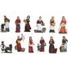 Gerimport Figure del Presepe Pastore Pastore Donna / Artigiani Uomini 12 Pezzi per il Presepe di Natale - Decorazione in Resina da 10 cm, Marchio Gerimport