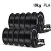 GEEETECH In Una Scatola 10Kg Opaco/PETG/Seta PLA/TPU/ABS+ Filamento 3D PLA Filo Bobina da 1,75mm per Materiale Stampante 3D, Sicurezza