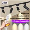 CANMEIJIA Set telecomando Faretto da binario a LED Faretto da soffitto dimmerabile Faretto da binario a LED Faretto da binario per negozio di abbigliamento Plafoniere