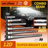 UNI-SHINE Barra luminosa a LED UNISHINE Slim 2 file 20-52 pollici, fasci combinati spot e flood per SUV 4X4 fuoristrada, lampada da lavoro a LED 12V 24V, luce di guida per auto