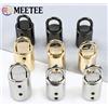 Meetee 10-50 Pezzi Fibbie in Metallo da 10/11mm per Borse, Fermacorda per Cinghie e Nappe, Chiusure per Manici di Borse, Terminali per Corde, Connettori, Accessori Fai da Te