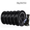 GEEETECH 5Kg Filamento PLA di seta 3D 1Kg/rotolo Bobina di filo da 1,75mm per materiale stampante 3D, sicurezza, imballaggio sottovuoto, colore speciale