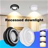 CANMEIJIA Faretto LED da Incasso GX53, Pannello LED Rotondo, Lampada Direzionabile Tricolore, Illuminazione da Soffitto per Interni e Bagno