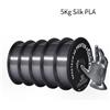 GEEETECH 5kg Filamento PLA di seta 3D 1Kg/rotolo Bobina di filo da 1,75mm per materiale stampante 3D, sicurezza, imballaggio sottovuoto, plastica colorata