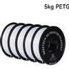 GEEETECH Filamento PETG Geeetech 5kg 1.75mm per Stampante 3D FDM, Filo per Stampa 3D, Confezionamento Sottovuoto, Magazzini Locali, Plastica Colorata