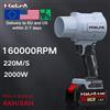 HKELFA Soffiatore Elettrico Turbo da 2000W, 220M/S, Potente Soffiatore d'Aria Senza Fili, Ventilatore a Getto, Asciugatore per Auto, Strumento per Rimozione Polvere