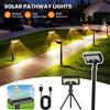VENUSWING Luci solari per percorsi 92 LED Sensore di movimento Luce da giardino Tipo-C Ricaricabile Angolo regolabile per passerella Vialetto Marciapiede Patio