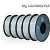 GEEETECH Filamento per Stampante 3D Geeetech PLA Effetto Marmo 5Kg, 1.75mm, Senza Grovigli, Materiale per Stampa 3D, Confezione Sottovuoto