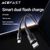 ACEFAST 100W Ricarica rapida Nylon Treccia 5A Cavo cablato per iPhone 17 16 Pro Max Doppio adattatore USB C Ricarica rapida per MacBook Air