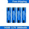 Aleaivy Batteria 14500 Batteria agli ioni di litio da 3,7 V 3800 mAh per spazzolino elettrico, rasoio, batteria ricaricabile da barbiere