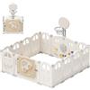 NONE Box pieghevole per bambini con mini canestro da basket e 50 palline colorate, box a tema auto per neonati e bambini piccoli