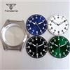 tandorio Cassa per orologio pilota in acciaio inossidabile da 39 mm + quadrante da 33,5 mm + lancette adatte NH35 NH36 NH38 ETA2824 PT5000 ST2130 Miyota8215 AR vetro zaffiro