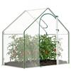 Outsunny Serra con Finestra e Porta, Telaio in Acciaio e Copertura in Plastica Impermeabile Anti-UV 180x100x168 cm Trasparente