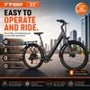 Ttgo Bicicletta Elettrica TTGO Z3 27.5' X 2.4 per Adulti, Motore Posteriore 48V 15AH 250W, 70Nm di Coppia, 7 Velocità, Freni a Olio, Sospensione Zoom, Reggisella Regolabile, Display LCD, Autonomia 120km,
