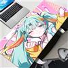 Bandai Tappetino per Mouse da Gaming Anime Hatsune Miku, Base Antiscivolo in Gomma, Poggiapolsi per Tastiera Computer, per Ufficio e PC