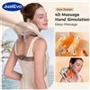 JUSTEVO Massaggiatore Elettrico Senza Fili JustEvo per Collo e Spalle, Scaldacollo 4D con Funzione Riscaldante, Ricaricabile Tramite USB-C, Massaggiatore Elettrico a Mani Libere per Schiena, Vita e Gambe,