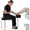 Bymaocar Sgabello per Pedicure Regolabile 0-7,9 Pollici in Altezza e 0-2 Pollici in Profondità, Tutto-in-Uno per Tecnici delle Unghie - Materiale Ferro e PVC, Capacità 22 Libbre e Base Antiscivolo