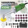 DWiusty Set Smerigliatrice Elettrica 450W a 6 Velocità con Lame Diamantate Brasate, 16000 giri/min, Pinza da 3mm per Incisione e Taglio Marmo/Giada/Piastrelle