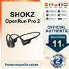 SHOKZ Cuffie sportive originali SHOKZ OpenRun Pro 2 S820 a conduzione ossea, wireless, Bluetooth 5.3, impermeabili IP55, 12 ore di riproduzione