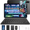 POCKAM P12 Pro 2 in 1 Tablet PC Gemini Ai Android 16 Display da 12" 120Hz 48GB RAM (12+36) 256GB ROM Batteria da 12000mAh Tablet PC Widevine L1 Supporto 4G LTE
