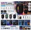 NONE Altoparlante Bluetooth Portatile WR73 5W, Altoparlante Wireless Bluetooth 5.3 con Luce LED Lampeggiante, Accoppiamento Stereo TWS, Altoparlante Ricaricabile USB-C con Microfono