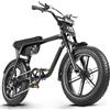 CEAYA eBIKE Bicicletta elettrica 48V18Ah con pneumatici larghi, e-bike 20" × 4.0, mountain bike elettrica con freni a disco, 7 velocità, freni a disco, bicicletta elettrica per uso urbano e fuoristrada,