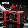 NONE Caricabatterie per Auto e Moto, Mantenitore di Carica per Batterie Auto 12V 6A, Caricabatterie Intelligente con Display LCD, Caricatore Rapido per Batterie Auto 12V