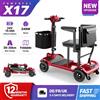 TODIMART TODOMART X11 X17 Scooter Elettrico Pieghevole a 4 Ruote per Adulti e Anziani, Motore da 249W, Batteria da 24V 10.4Ah, Autonomia di 25 km, Ideale per Viaggi Quotidiani e Utilizzo nel Golf