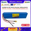 Aleaivy Batteria Originale 36V 10Ah 18650 Li-ion per Scooter Elettrico con BMS 20A Compatibile con Motori da 250W a 750W