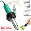 NONE Pistola per Saldatura Plastica 1600W 220V, Pistola ad Aria Calda con Temperatura Regolabile, Soffiatore di Calore per Kit Saldatore a Termoretraibile PP PVC