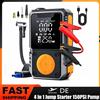 NONE Avviatore di emergenza per auto portatile da 150 PSI con pompa ad aria, batteria di emergenza e power bank, pompa ad aria, avviatore di emergenza