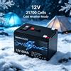 MARKTITA Batteria Ricaricabile a Ciclo Profondo al Litio Ferro Fosfato 12V 60Ah LiFePO4, Celle 21700 con BMS Integrato per Power Wheels, Campeggio, Scooter
