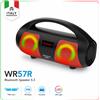 NONE Altoparlante Bluetooth da esterno 5.3 con luci LED, potente suono da 10 W, tecnologia TWS Link+, altoparlante wireless con funzione di amplificazione dei bassi, radio FM, ingresso USB, Micro SD e AUX.