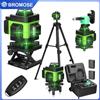 bromose Livella Laser 4D a 16 Linee Autolivellante con Linea Verde 360° ° Strumenti Professionali per la Costruzione Orizzontali e Verticali per Misurazioni di Precisione